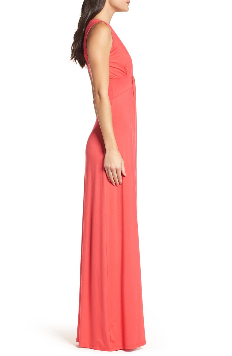 Fraiche by J Deep V-Neck Jersey Maxi Dress, Alternate, color, 