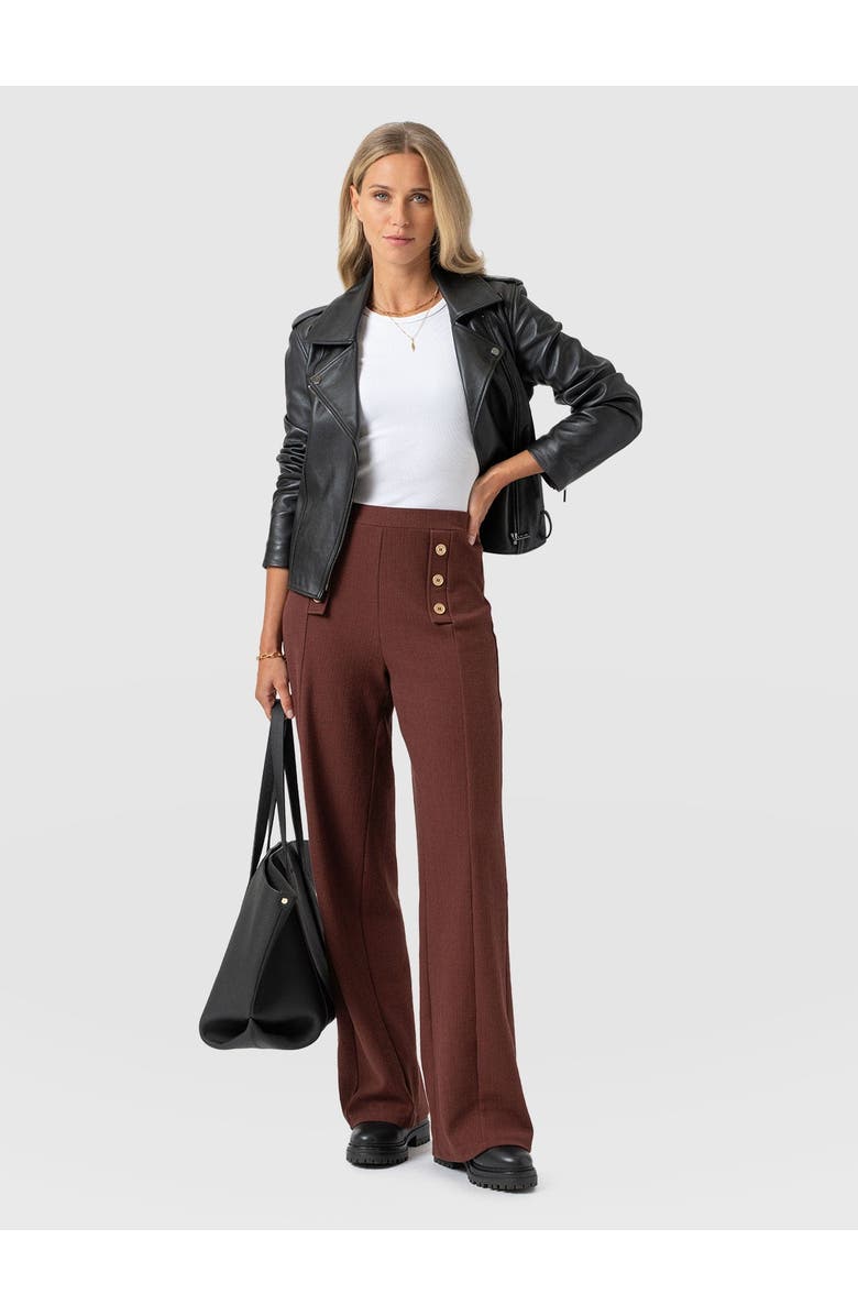 Saint + Sofia Chelsea Pant, Alternate, color, Maroon Textured