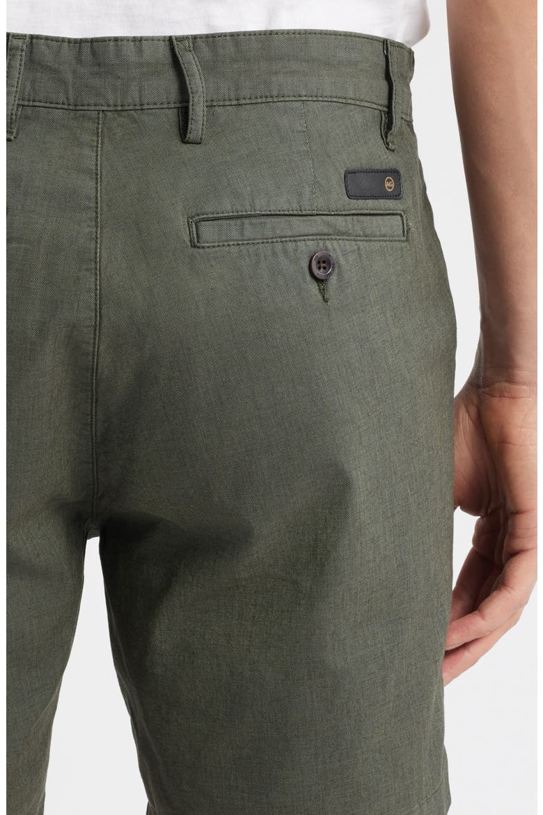 Cipher Slim Fit Linen & Cotton Chino Shorts, Alternate, color, HEATHERED SEASIDE SAGE