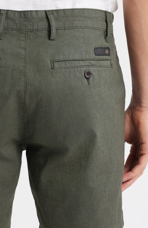 Ag Cipher Slim Fit Linen & Cotton Chino Shorts In Heathered Seaside Se