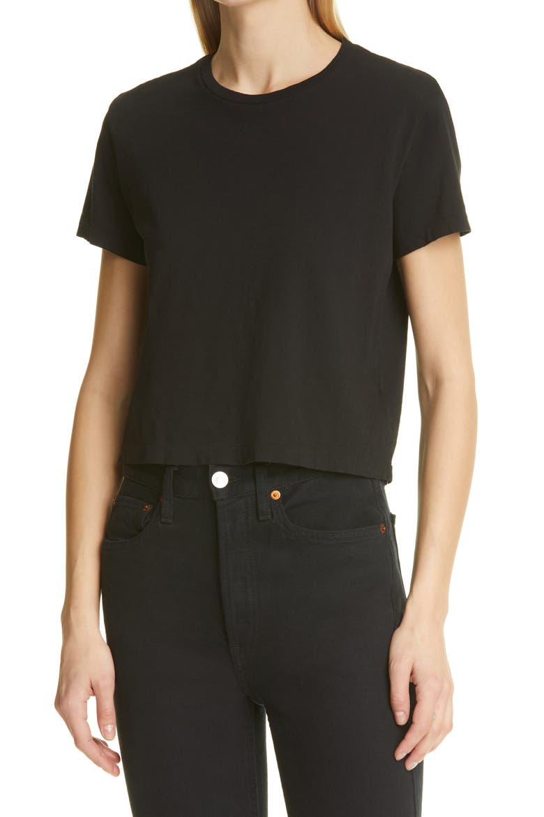 Women's 1950s Boxy T-Shirt, Main, color, BLACK