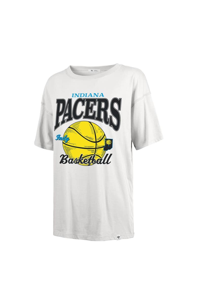 '47 Women's '47 White Indiana Pacers City Edition Down Court Sadie T-Shirt, Alternate, color,