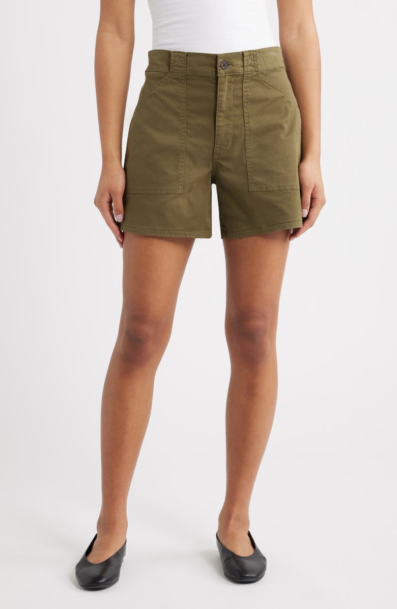 Madewell Essex Utility Shorts, Main, color, Faded Ivy