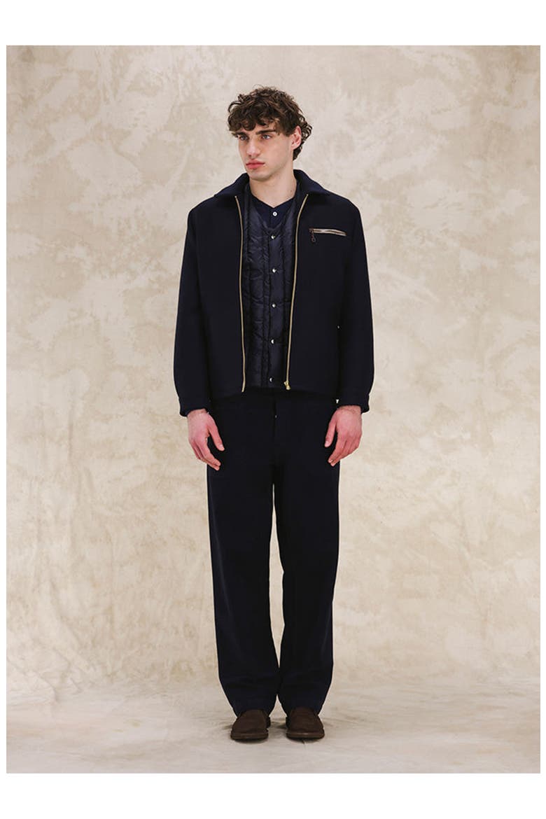 Superfine Wool Zipper Jacket, Alternate, color, Blue