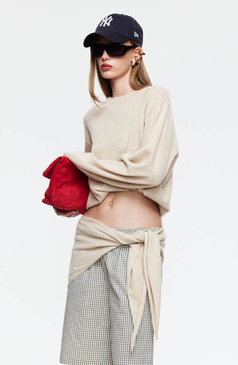 LIONESS Olsen Wool Blend Sweater, Alternate, color, Oatmeal