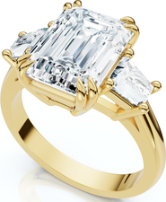 Bliss Diamond Certified 4.40Ct Emerald Diamond Engagement Ring 14k Gold or Platinum Lab Grown