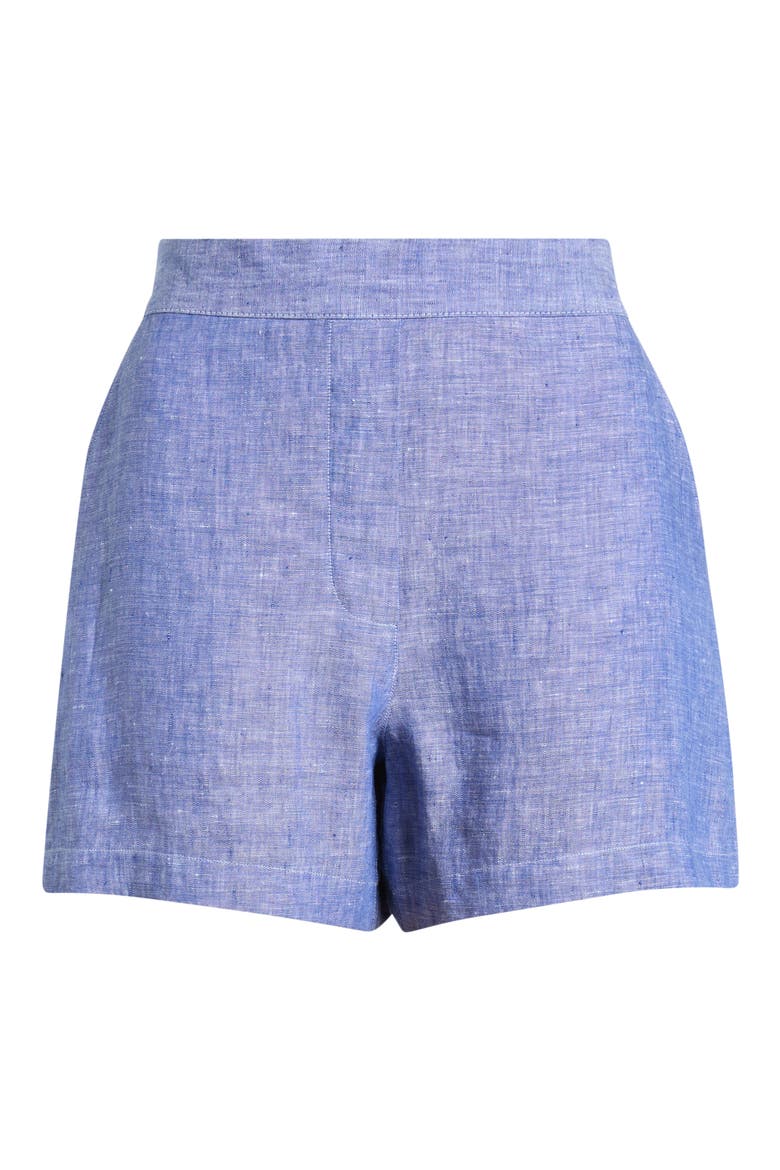 Linen Pull-On Shorts, Alternate, color, NAVY LINEN