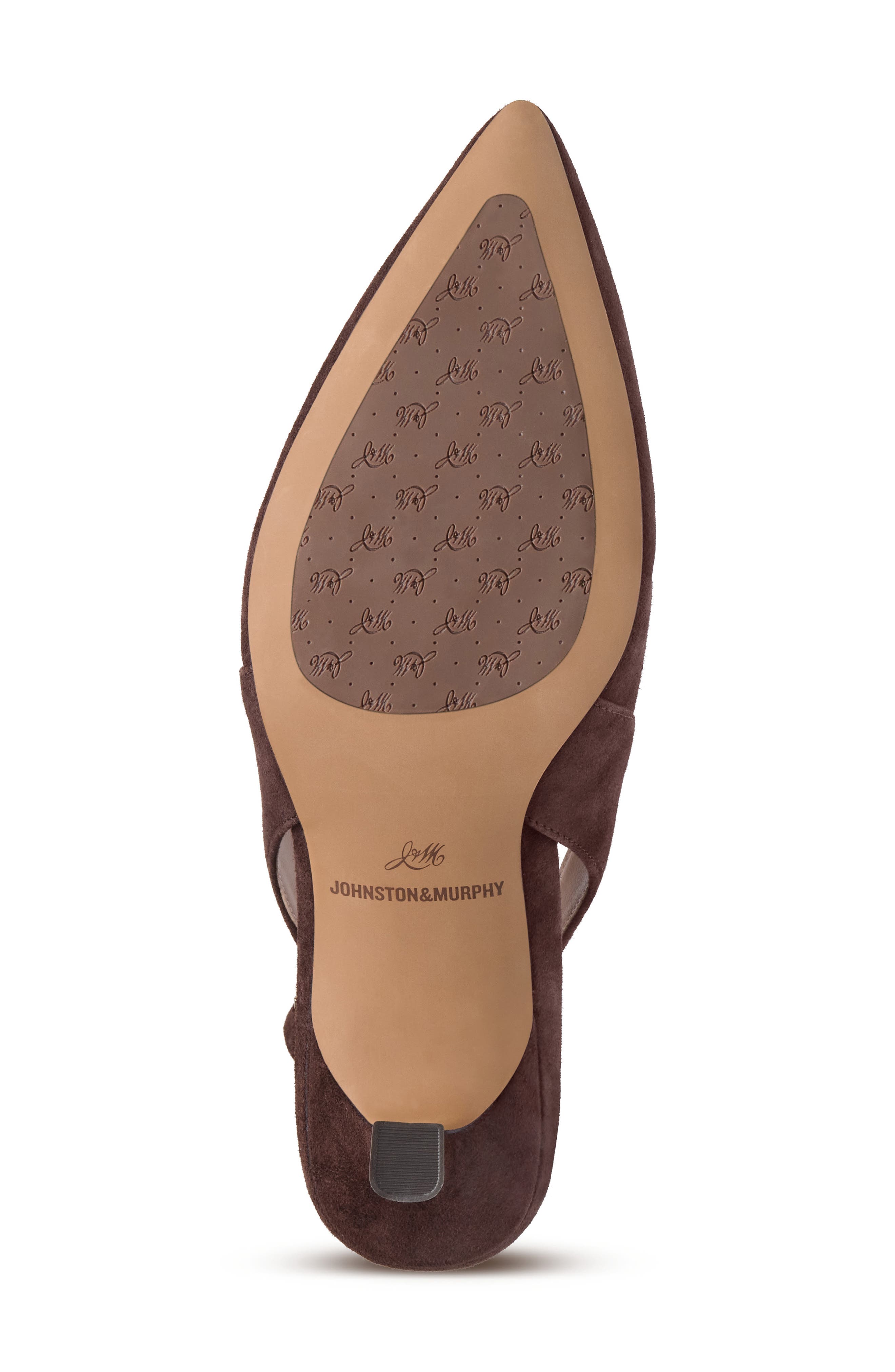 Lindsey Slingback Pointed Toe Kitten Heel Pump, Alternate, color, CHOCOLATE KID SUEDE