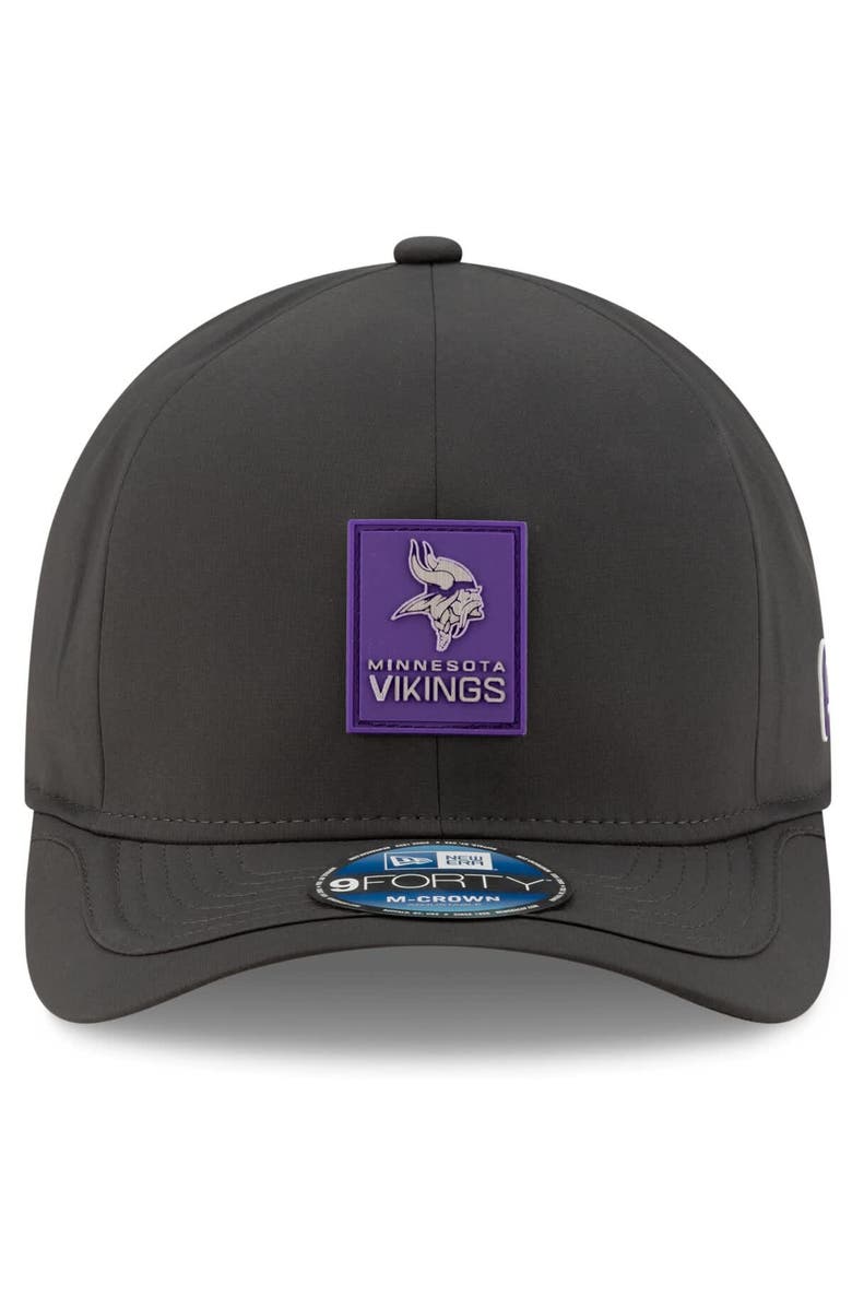 New Era Men's New Era Charcoal Minnesota Vikings 2025 Sideline Cold Weather 9FORTY M-Crown Adjustable Hat, Alternate, color, Charcoal