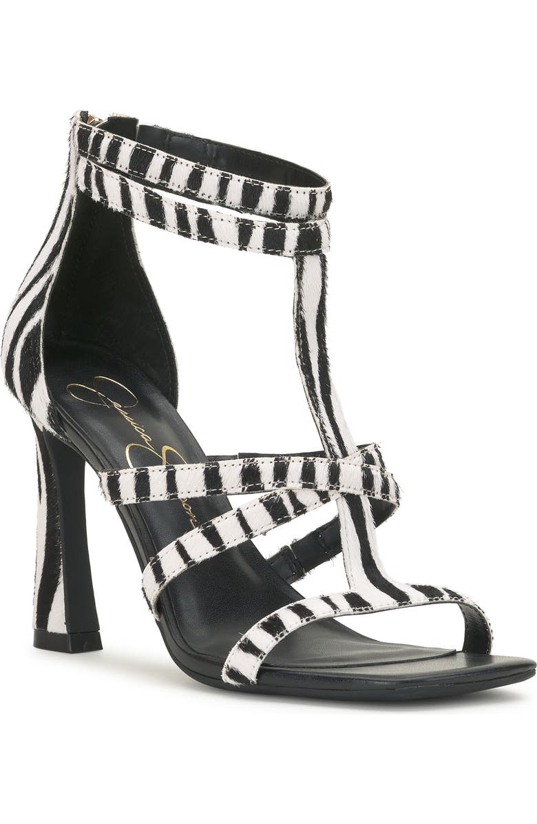 Jessica Simpson Aaralyn Strappy Sandal, Main, color, Black/ White