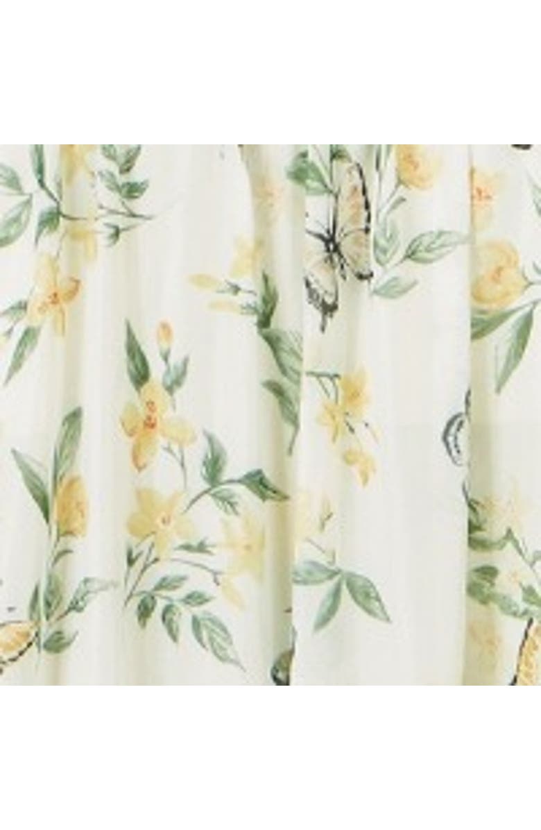 Yumi Floral Print Mesh Stretch Midi Dress, Alternate, color, Ivory