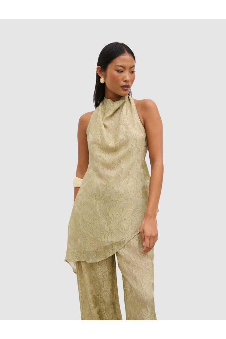 Inca Asymmetric Cowl Neck Top, Main, color, Olive Floral