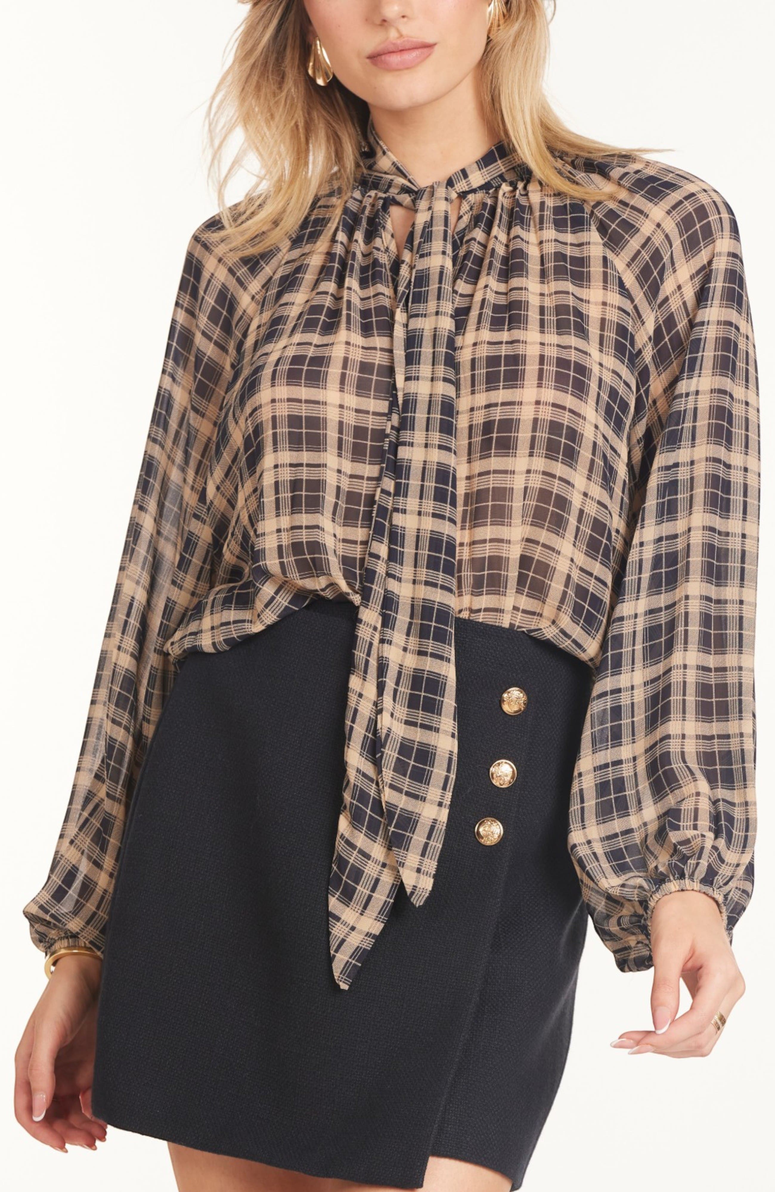 selected Sheer Plaid