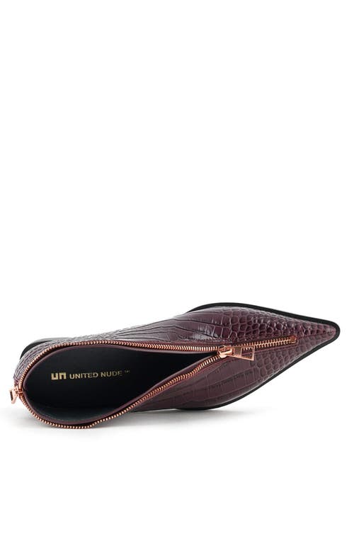 United Nude Stacy Lo Boot In Burgundy
