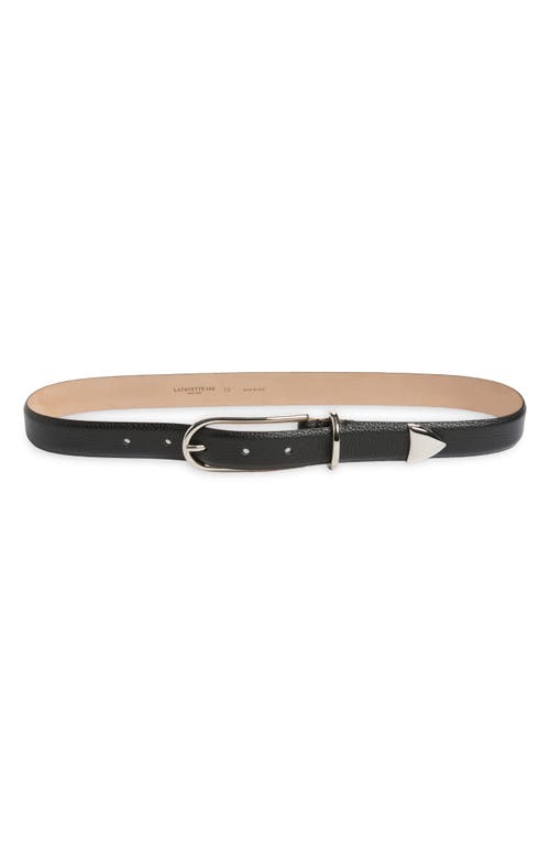 Lafayette 148 New York Pyramid Leather Belt in Black at Nordstrom, Size Large