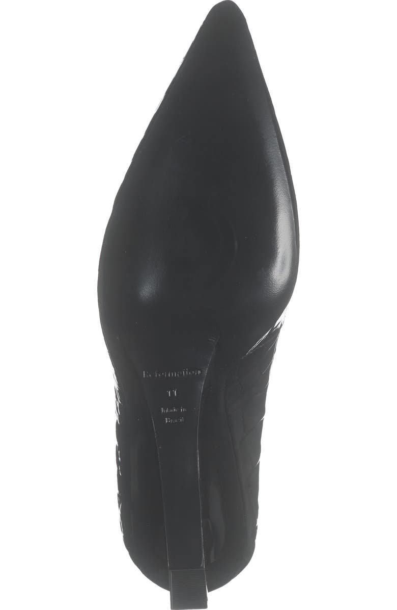 Reformation Willa Croc Embossed Pump, Alternate, color,