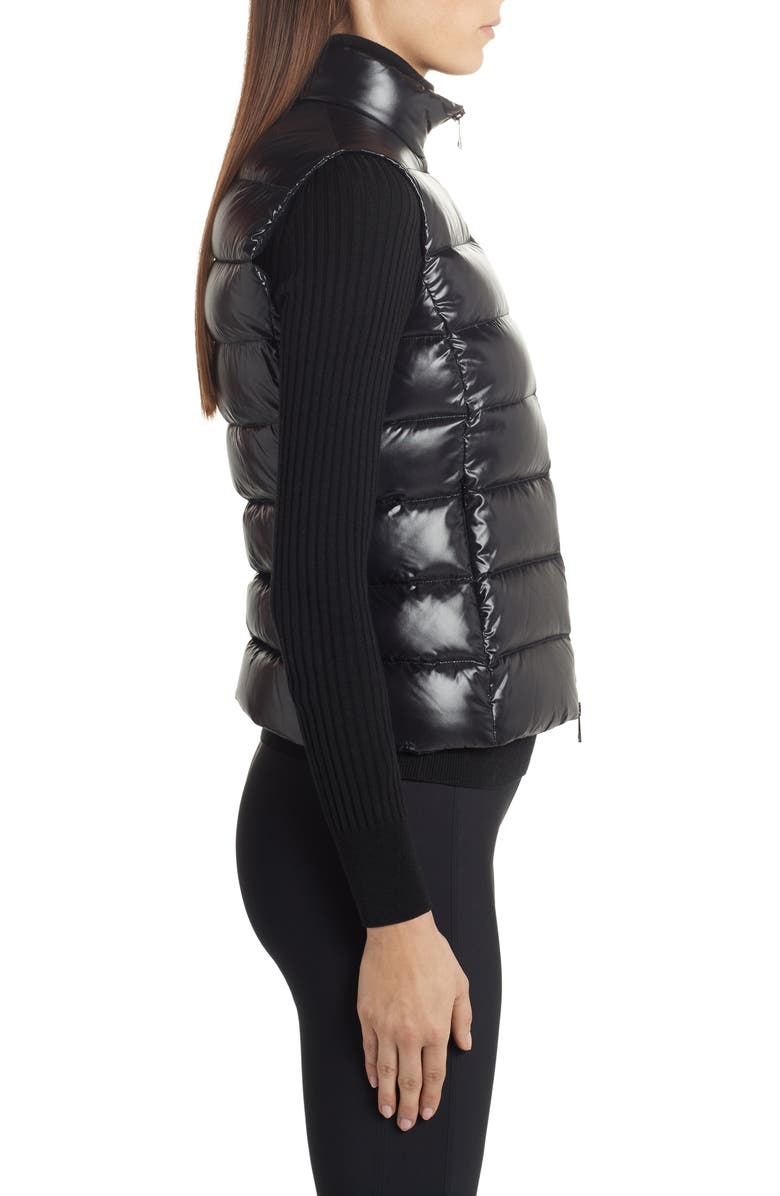 Moncler Ghany Water Resistant Shiny Nylon Down Puffer Vest, Alternate, color,