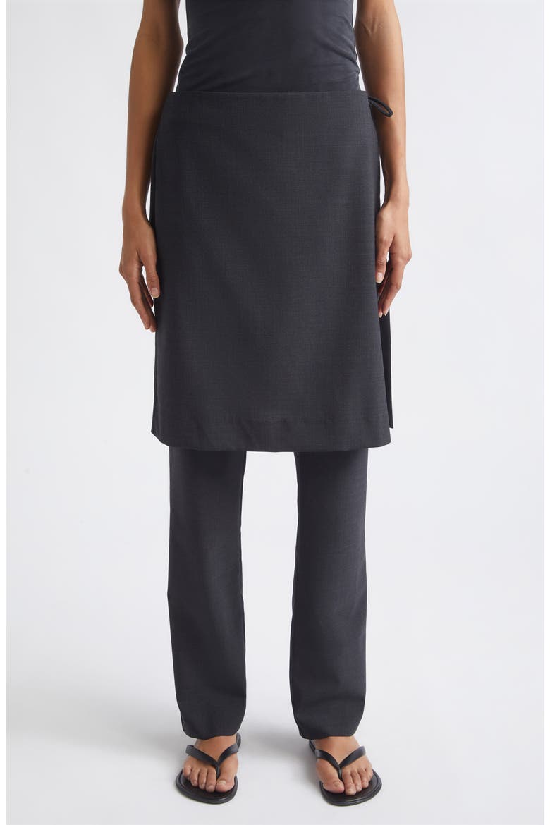 Sarong Wool Blend Pants, Main, color, DARK GRAPHITE