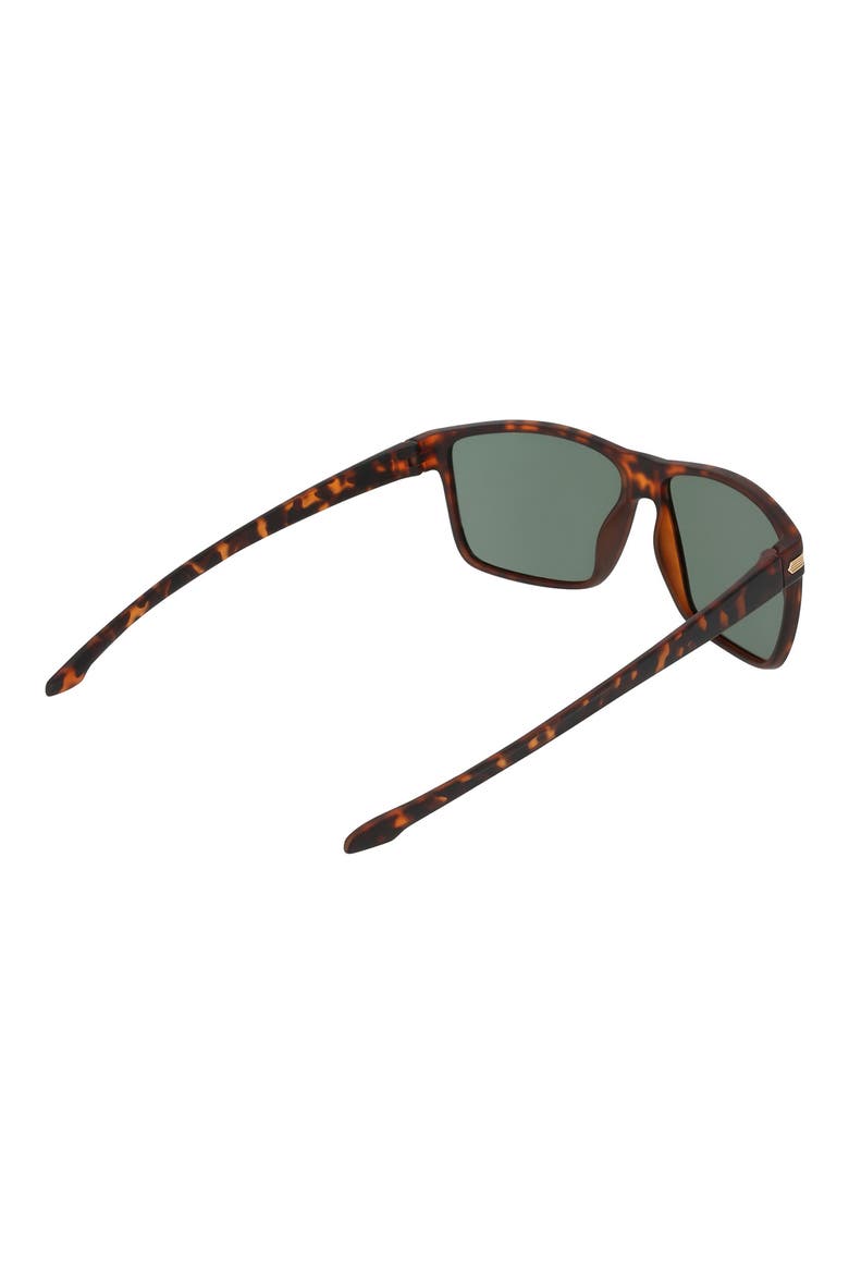 62mm Rectangle Polarized Sunglasses, Alternate, color, TORTOISE