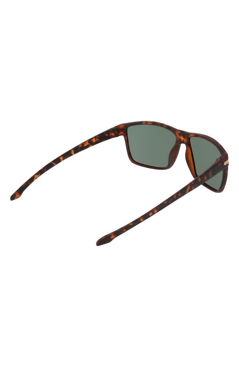 Cole Haan 62mm Rectangle Polarized Sunglasses, Alternate, color, Tortoise