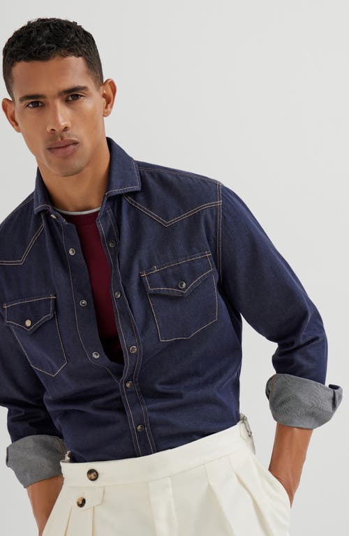 Brunello Cucinelli T-shirt With Faux-layering In Red