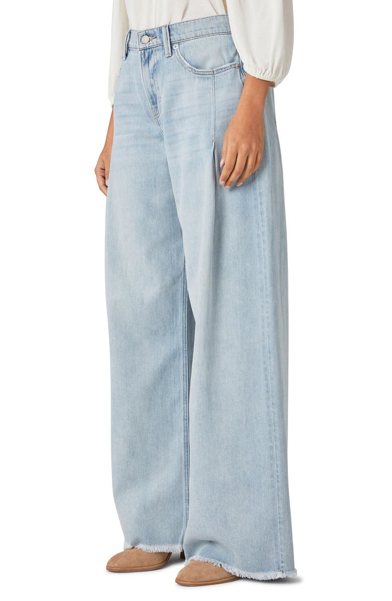 Lucky Brand Palazzo Pleated High Waist Wide Leg Jeans, Alternate, color, 