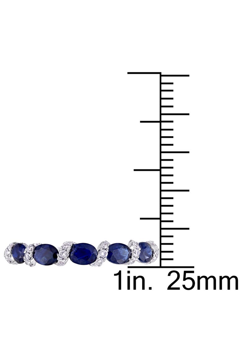 Blue Sapphire & Diamond Ribbon Ring 14k, Alternate, color, Sapphire