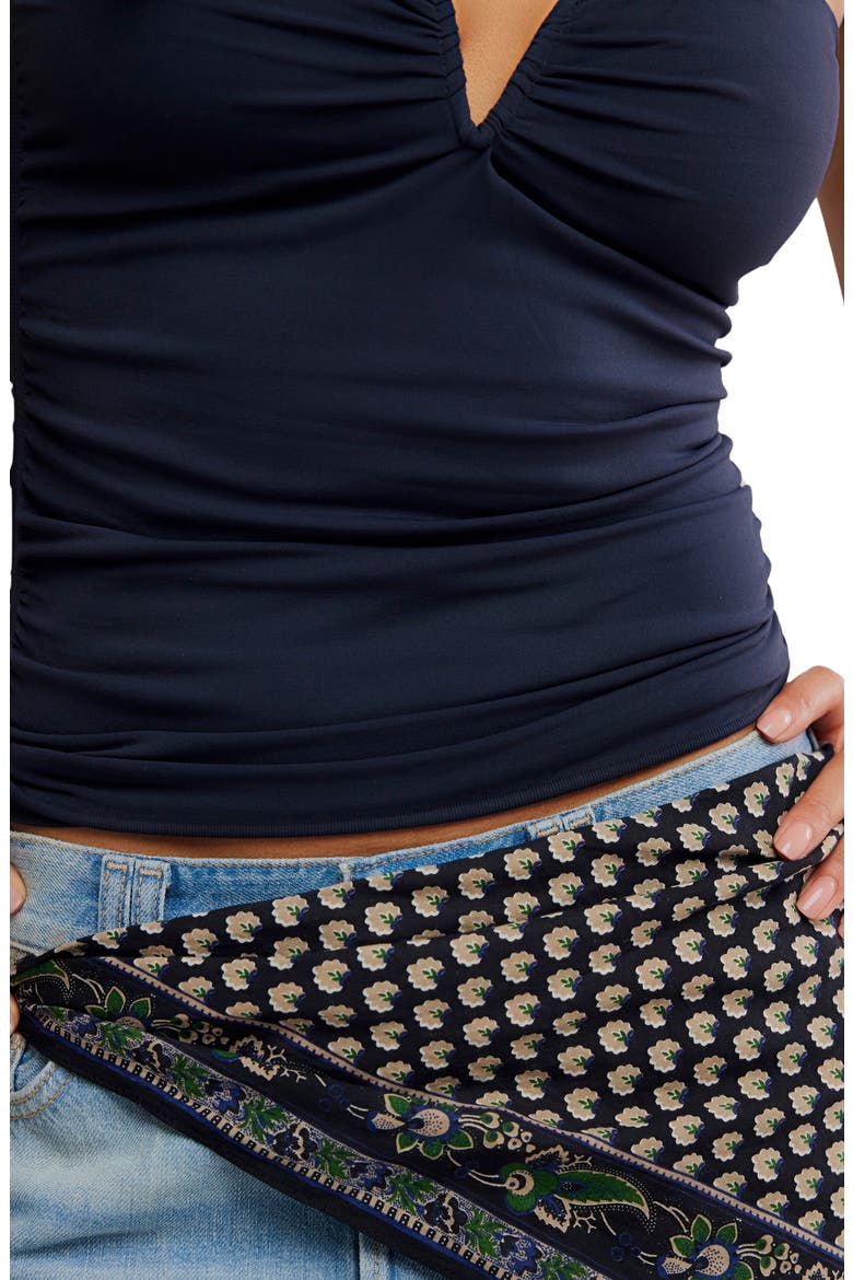 Round Two Ruched Strapless Top, Alternate, color, FP BLACK