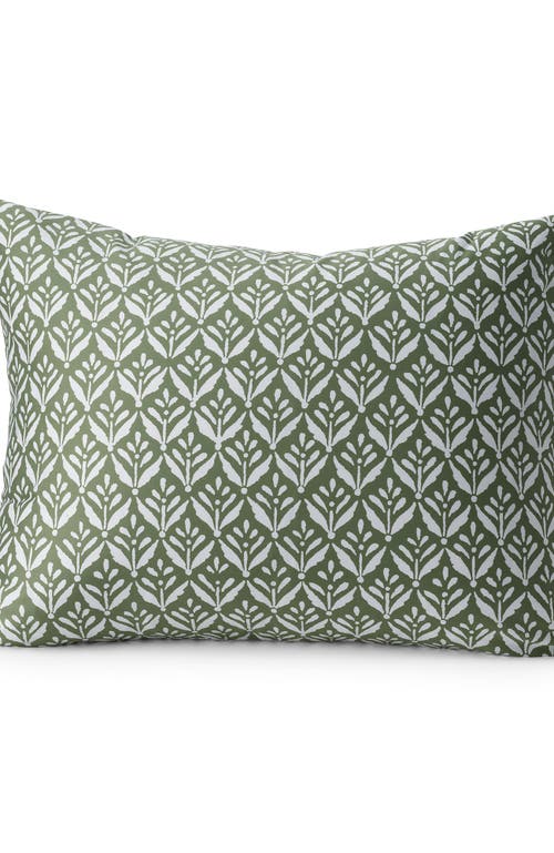 Lands' End 400 Thread Count Premium Supima Cotton No Iron Sateen Pillow Sham In Stone Green Wood Block Floral