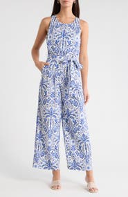 SUGARLIPS Romina Tropical Jora Belted Jumpsuit