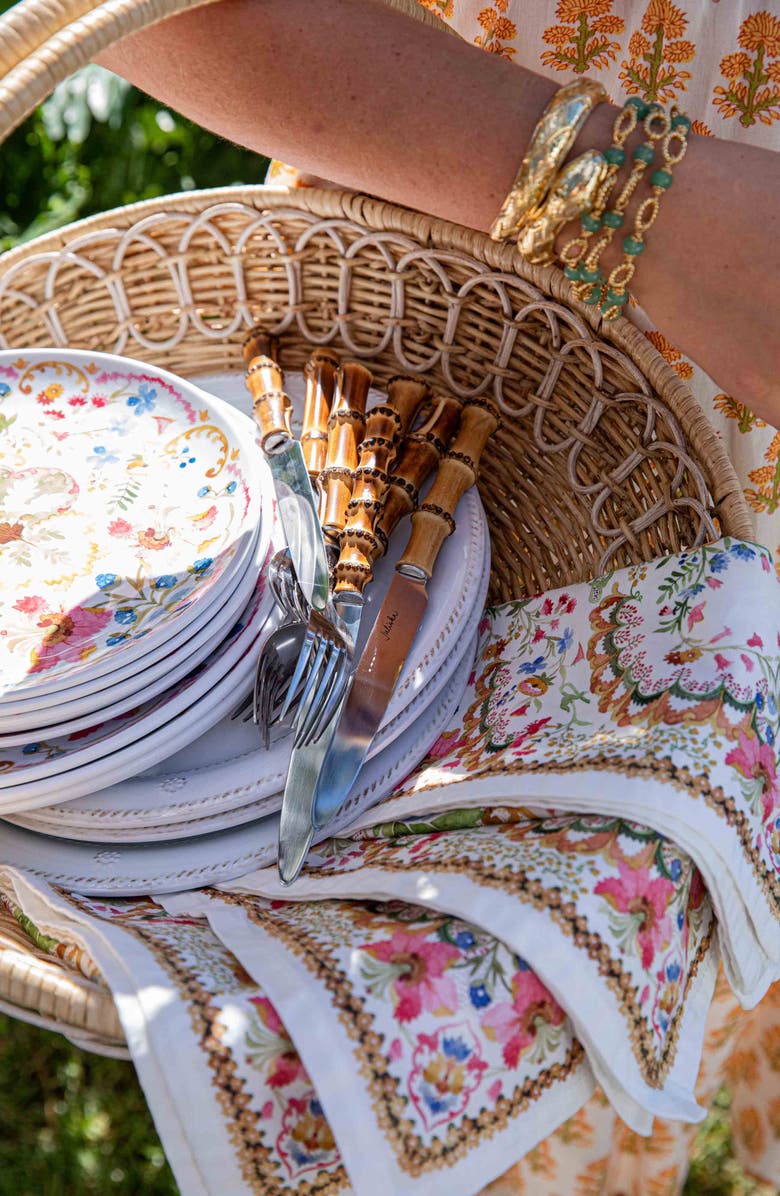 Juliska Bamboo 20-Piece Flatware Place Setting, Alternate, color, Silver/ Bamboo Natural