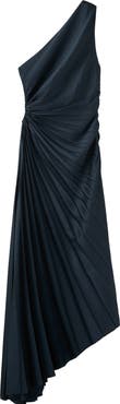 MANGO One-Shoulder Evening Dress