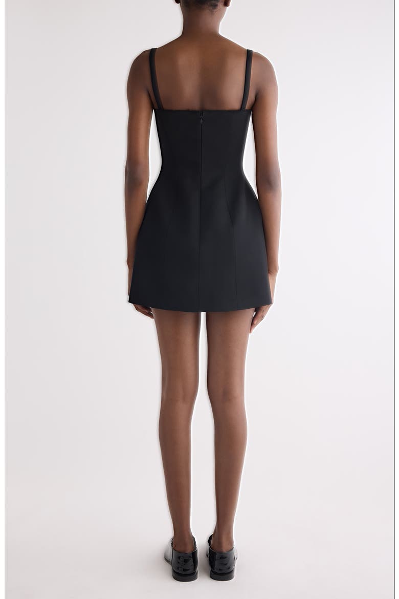 Sleeveless Wool Tailoring Minidress, Alternate, color, BLACK