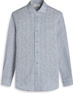 Bugatchi Alvin Trim Fit Shadow Paisley Cotton Button-Up Shirt