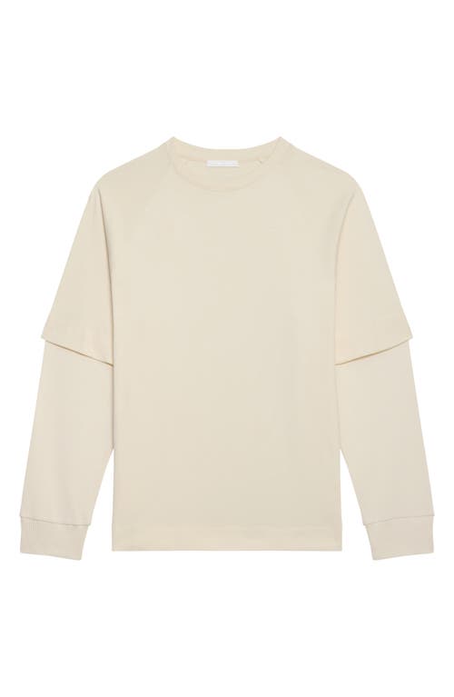 Helmut Lang Double Layer Waffle Stitch Top In White