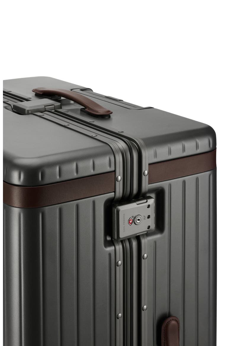 The Large Check-in Suitcase, Alternate, color, Grey / Chocolate
