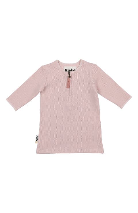 Kids' Microgrid Long Sleeve Zip Top (Toddler & Little Kid)