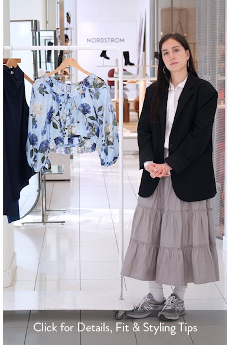 Mclaine Floral Crop Button-Up Shirt video