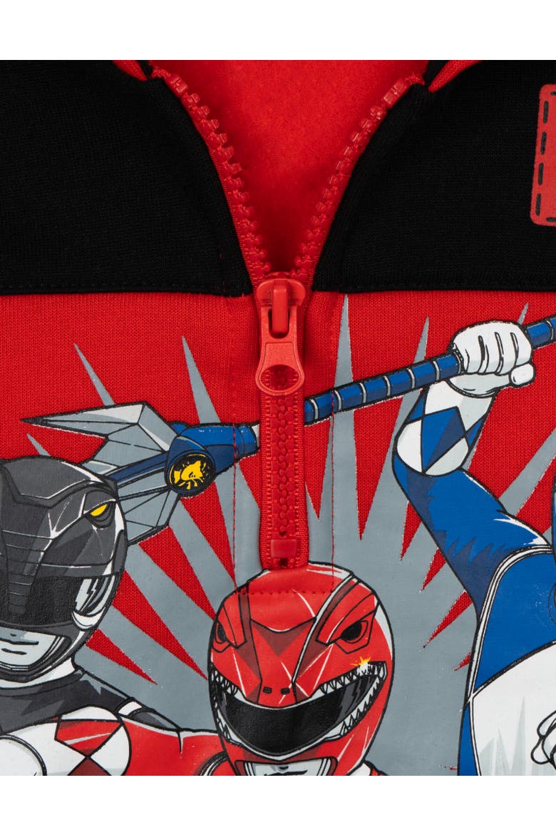 Half Zip Hoodie, Alternate, color, Red