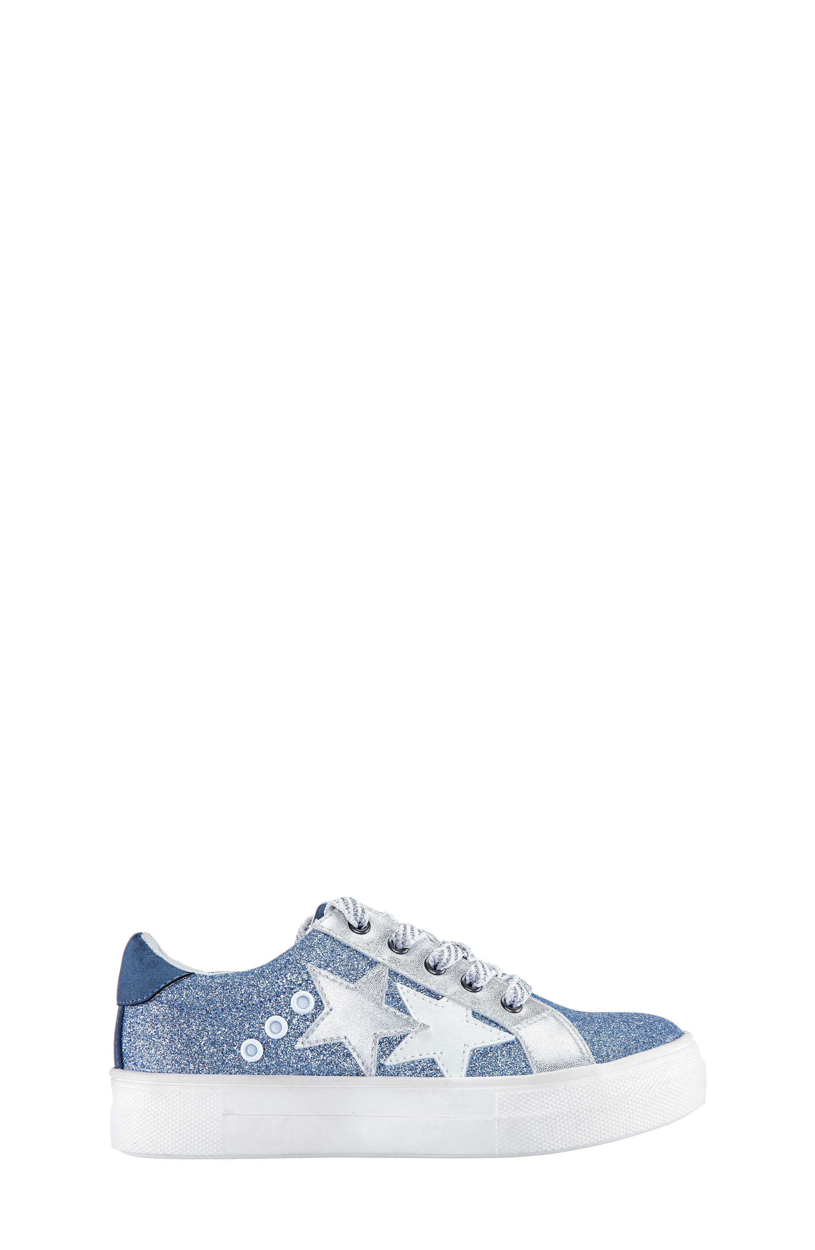 Lizzet Glitter Star Sneaker, Alternate, color, BLUE GLITTER