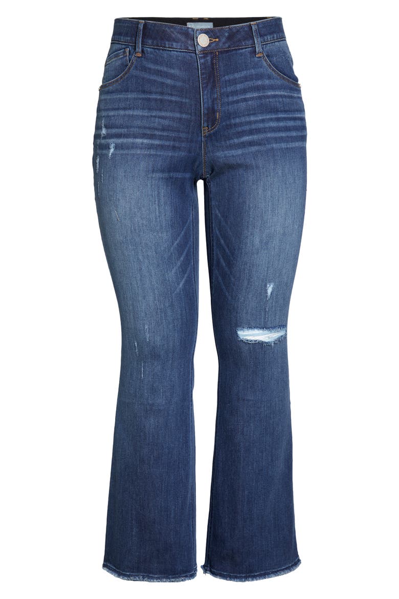 'Ab'Solution High Waist Itty Bitty Bootcut Jeans, Alternate, color, BLUE VINTAGE