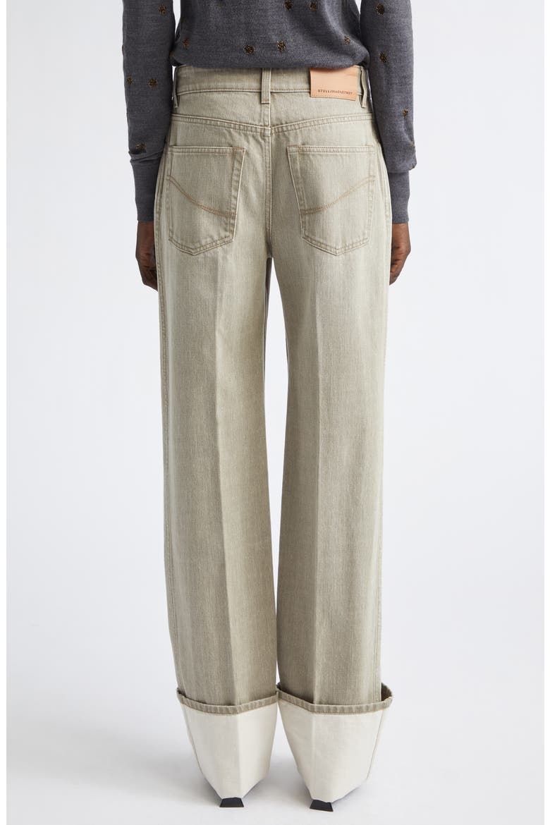 Cuffed Straight Leg Jeans, Alternate, color, MIST GREY