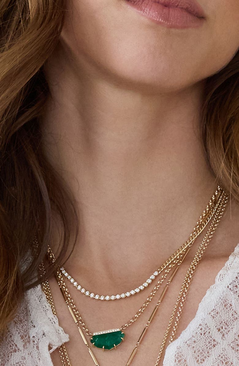 Zoë Chicco Diamond Bezel Tennis Necklace, Alternate, color, 