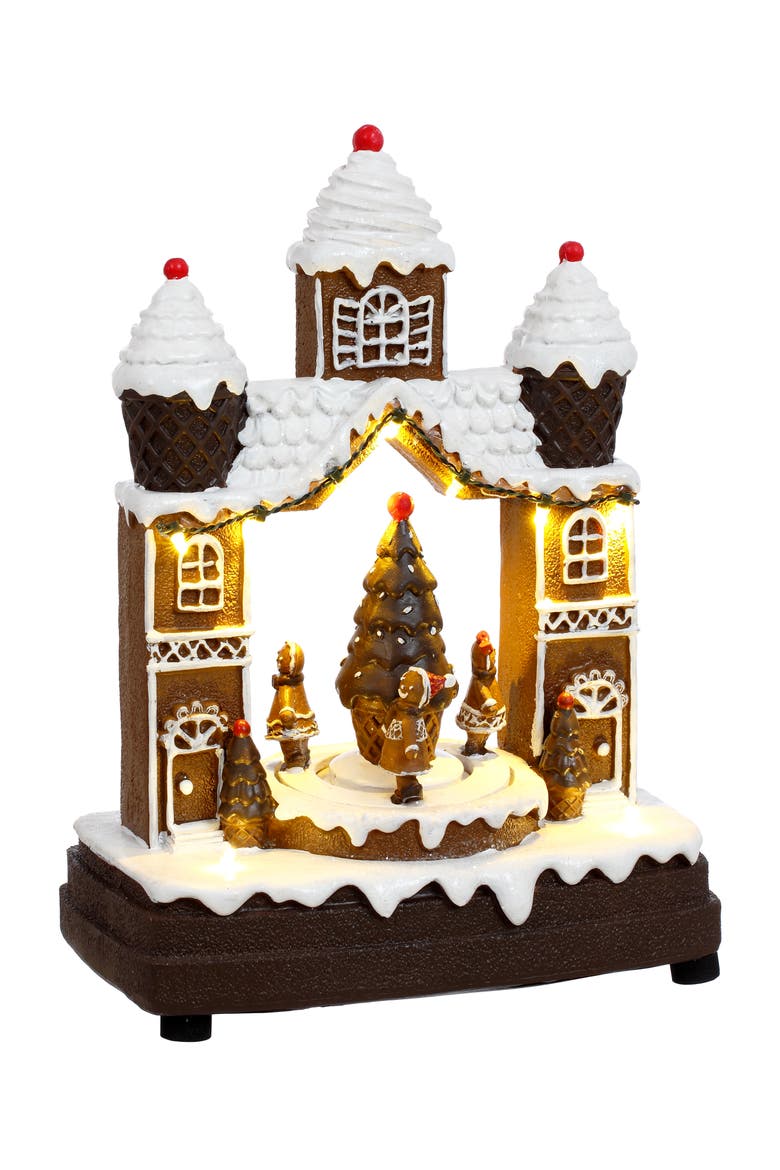Musical Gingerbread House, Main, color, Brown