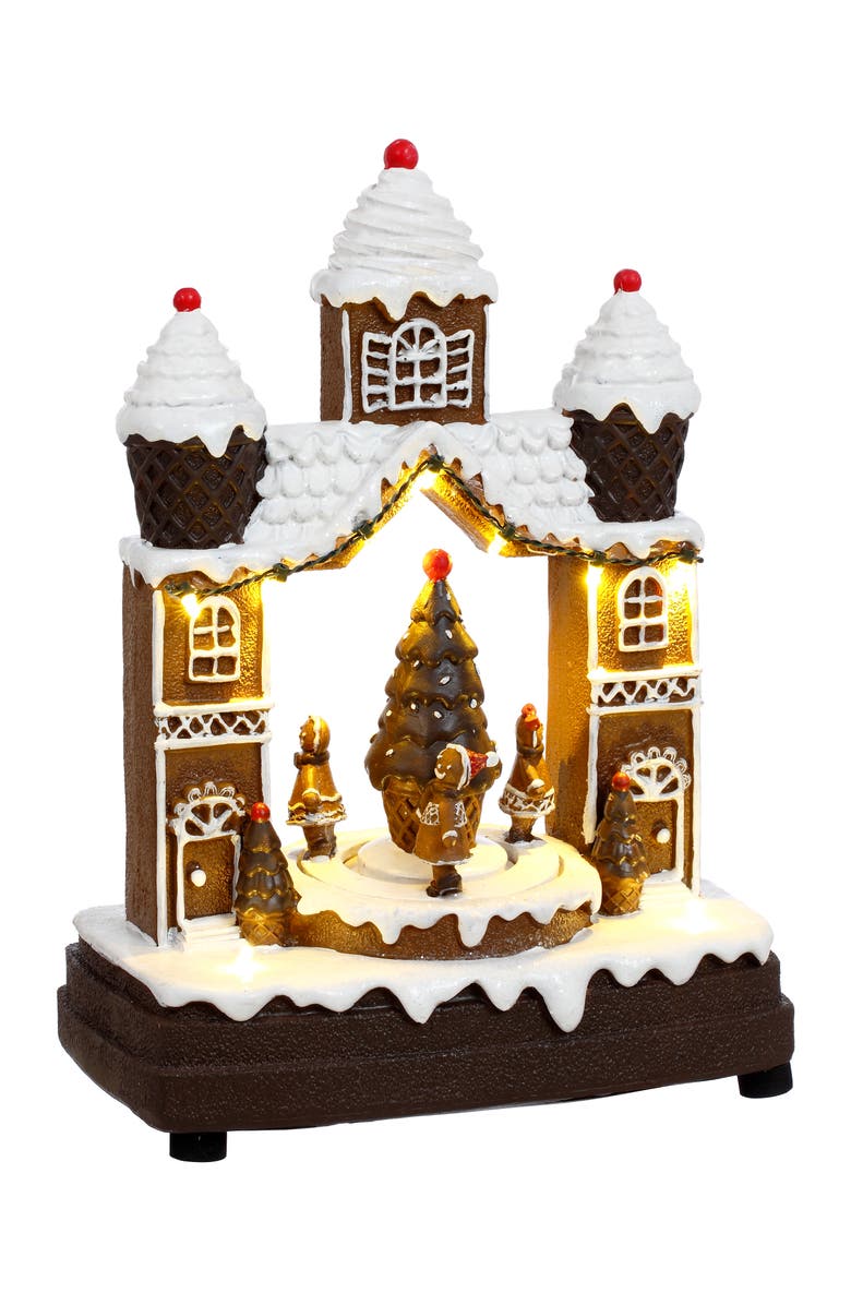 Mark Roberts Musical Gingerbread House, Main, color, Brown