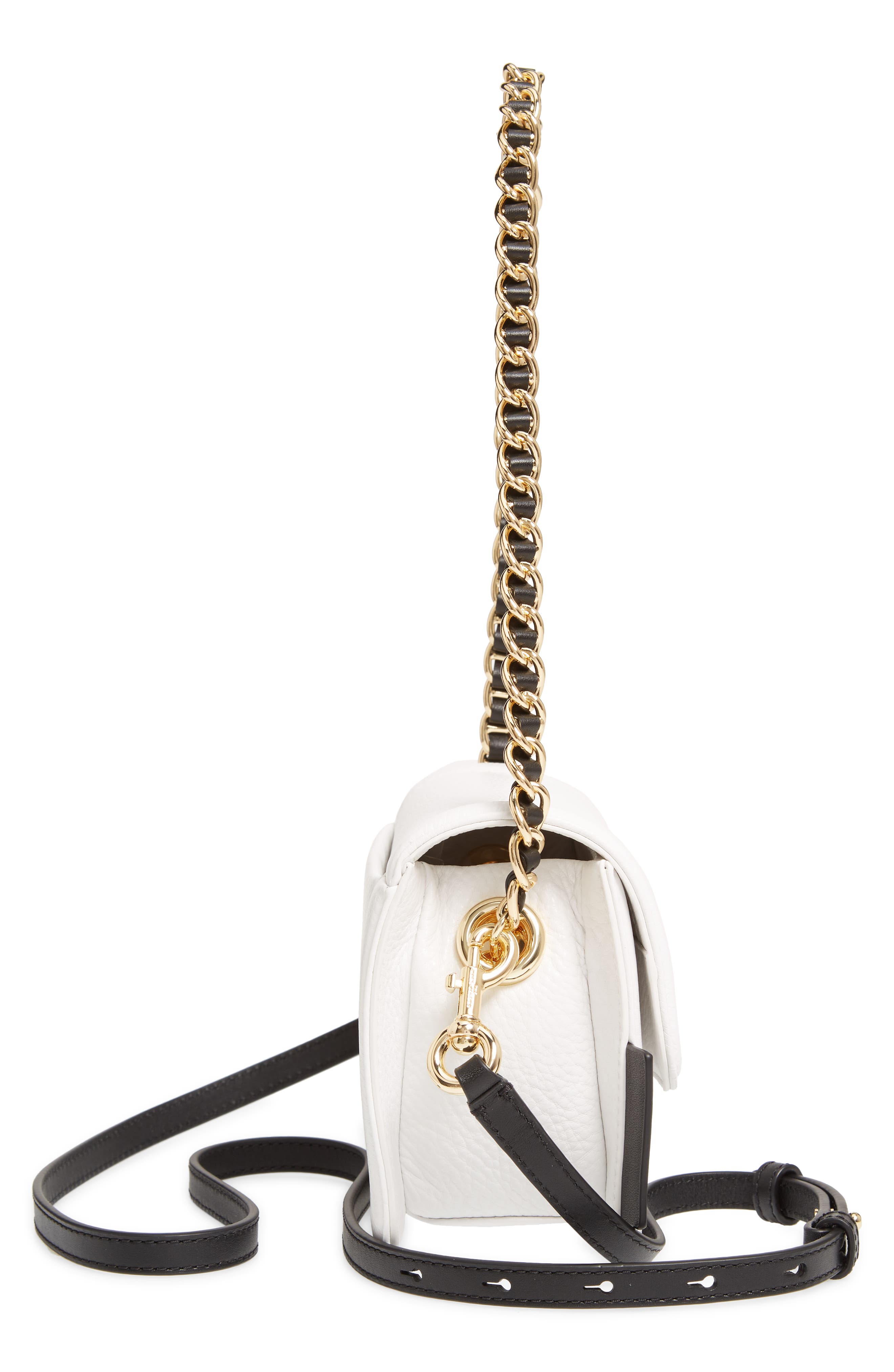The Marc Jacobs The Mini Cushion Leather Shoulder Bag, Alternate, color, WHITE