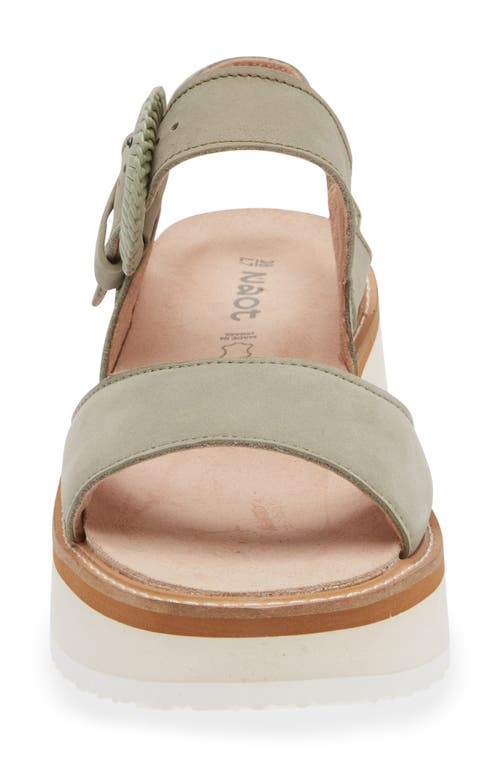 Naot Crepe Platform Sandal In Green