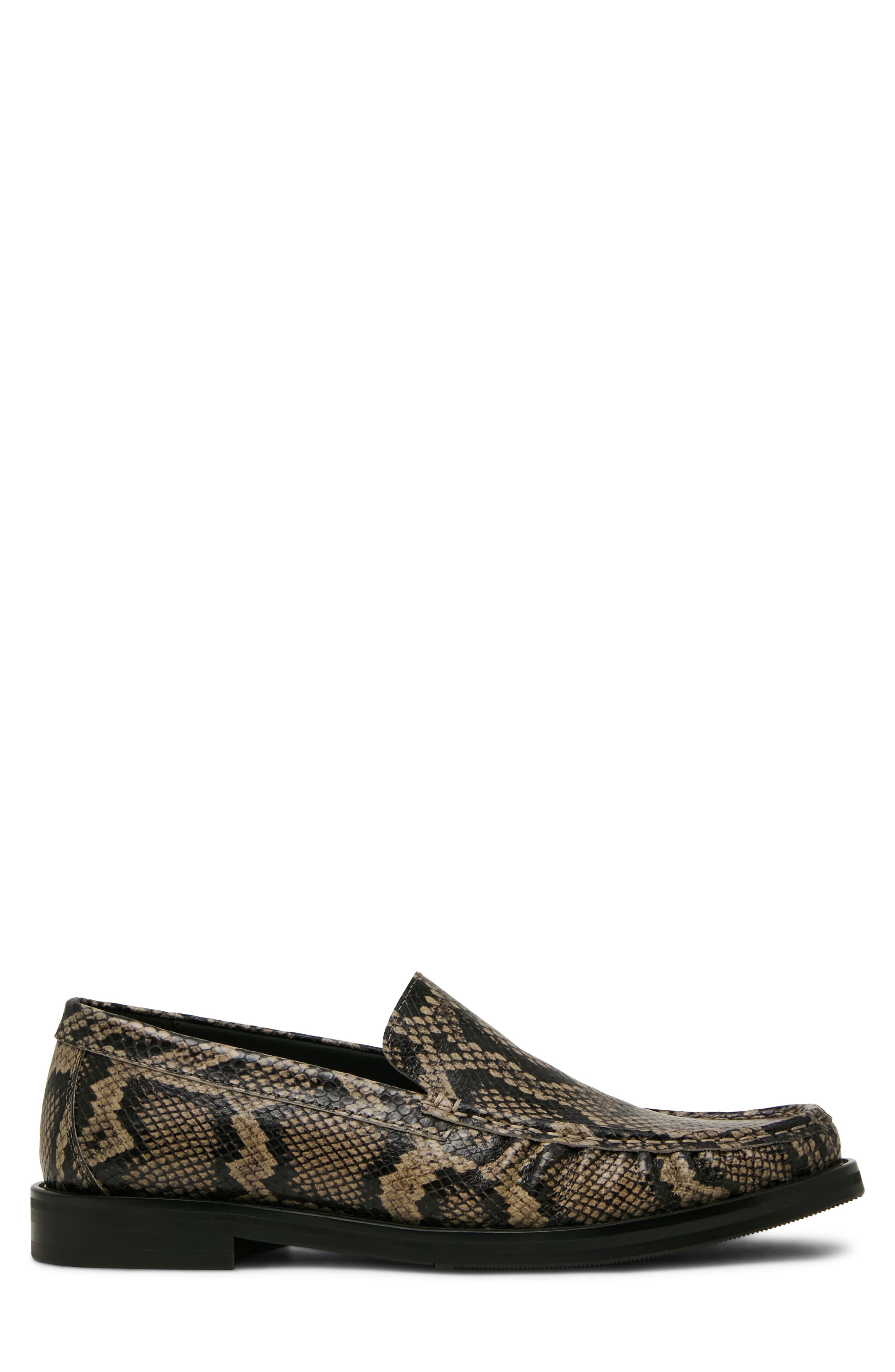 Chester Snake Embossed Leather Loafer, Alternate, color, GREY SNAKE