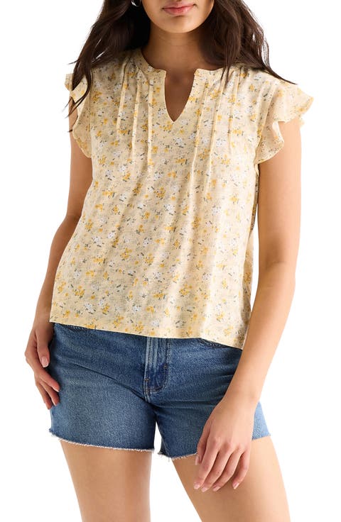 Floral Pintuck Top