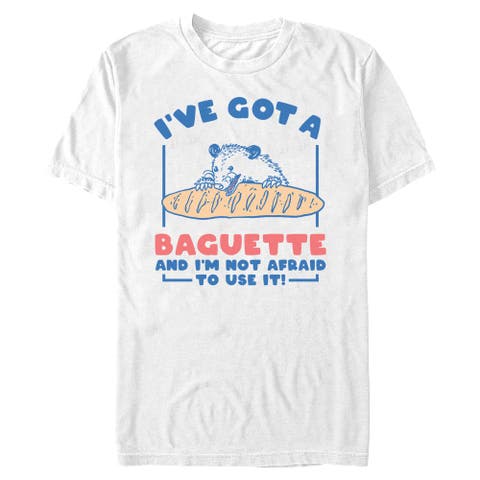 Men's Lost Gods Opossum Baguette Drawing  Graphic T-Shirt